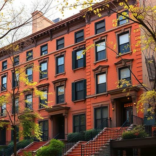 A classic brownstone in Brooklyn, New York