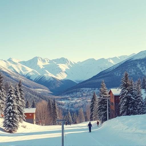 Snowy ski resort featuring the mountainous Aspen, Colorado